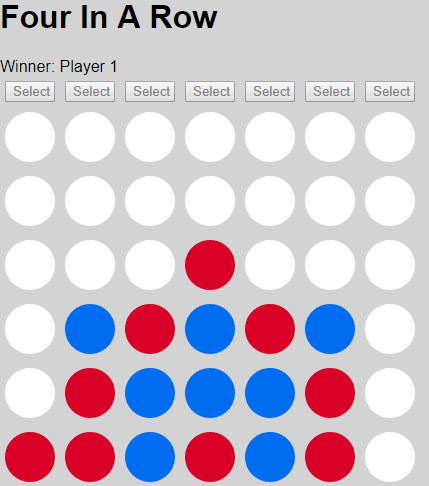 four-in-a-row finished game